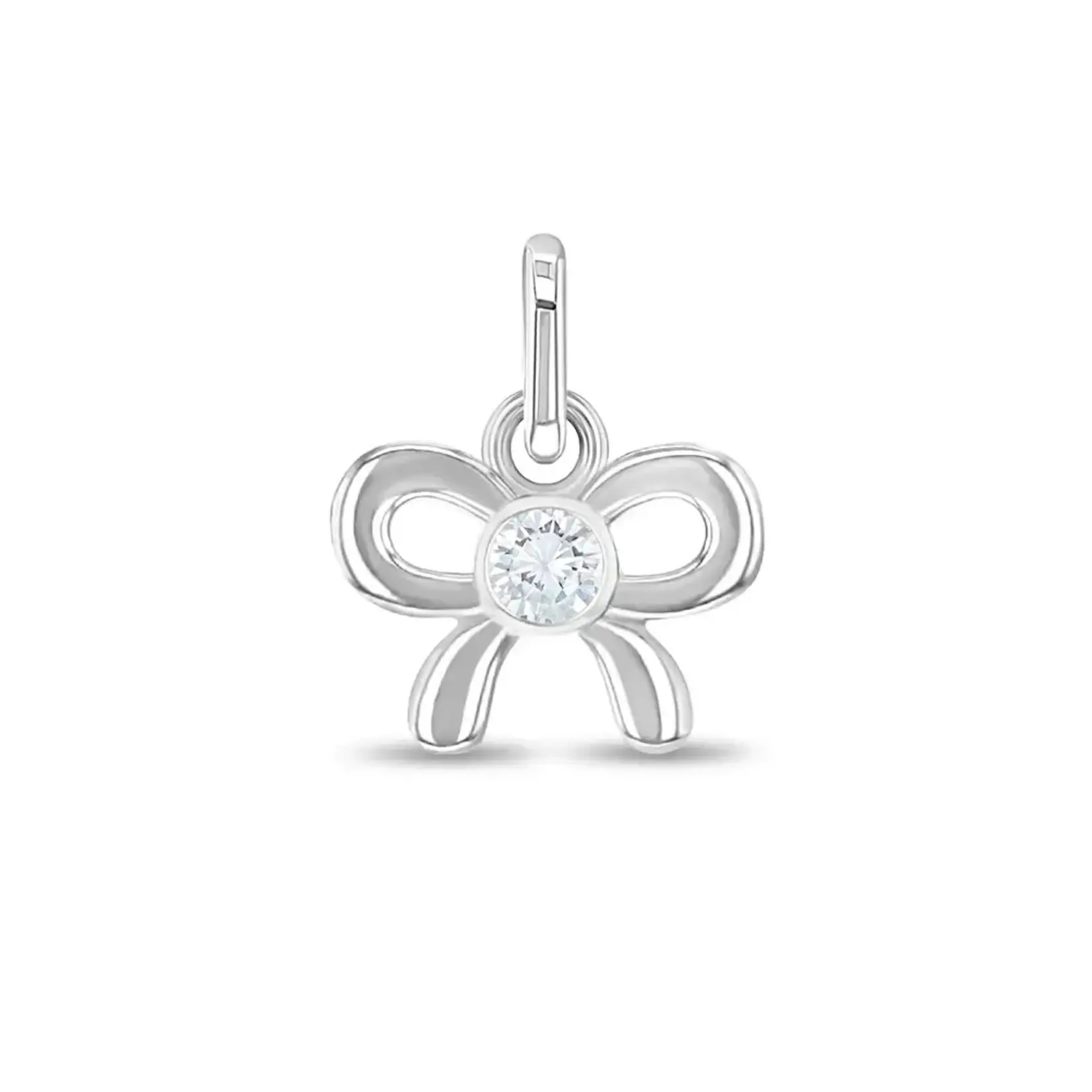 In Season Classic Charm - Sterling Silver - Clear CZ Bow