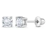 In Season SS CZ Apr. Diamond 4mm Earrings