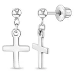 In Season SS My First Dangle Cross Earrings