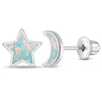 In Season SS Opal Moon and Star Earrings