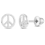 In Season SS Retro Peace Sign Earrings