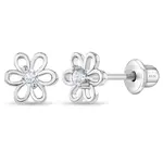 In Season SS Spring Flower Clear CZ Earrings