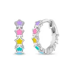 In Season SS Star Cascade 9mm Hoop/Huggies Enamel Multicolor
