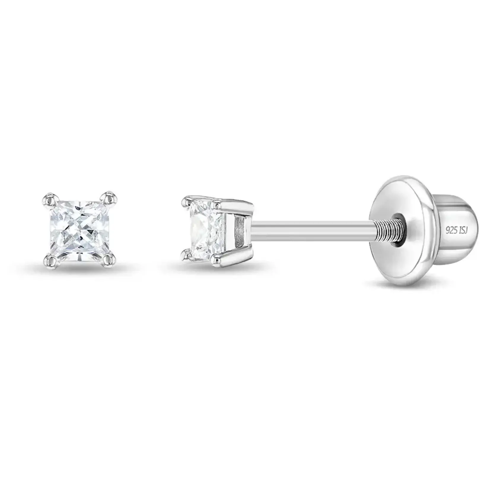 In Season SS My First Princess Solitaire 2mm Earrings