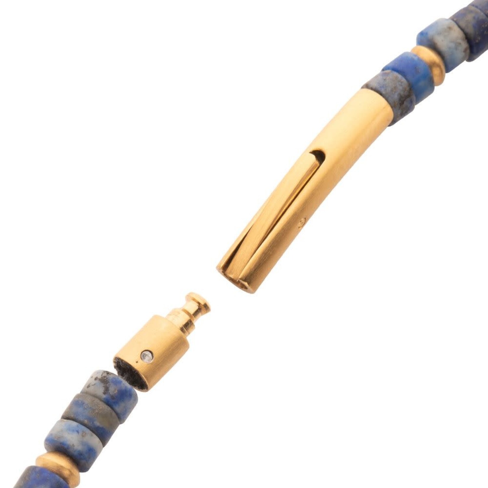 Inox SkyWeaver (Hematite / Lapis Lazuli) Heishi Bead Bracelet 7.75"