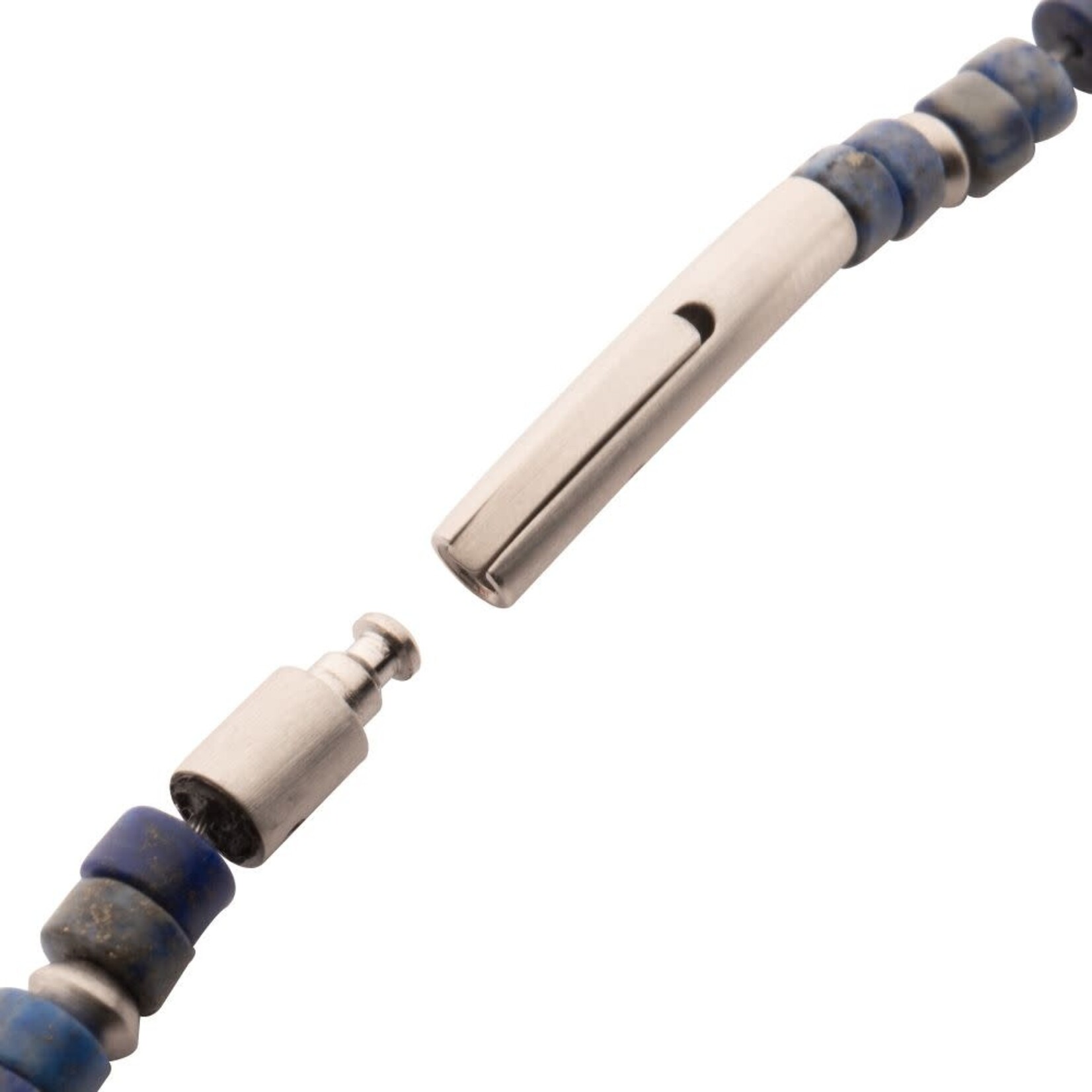 Inox RiverRunner (Blue Lapis Lazuli) Heishi Bead Bracelet 7.75"