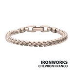 Inox 5mm Stainless Steel Sandblast Franco Chain Bracelet 8"