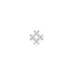 Ania Haie Silver Sparkle Cross Barbell Single Cartilage Earring
