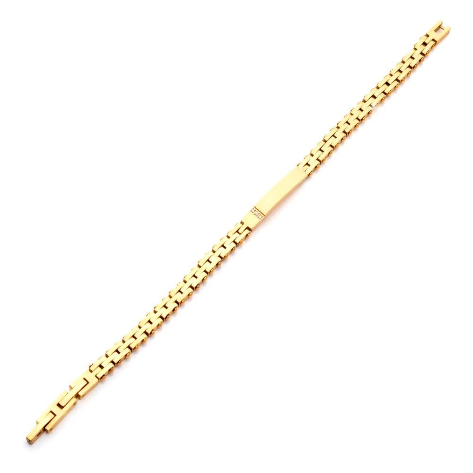 Inox 6mm 18K Gold Plated Trim Cut Tennis with Diamond 7.25"-8.25"
