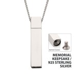 Inox The Keepsake Urn Engravable Pendant with Chain 24"