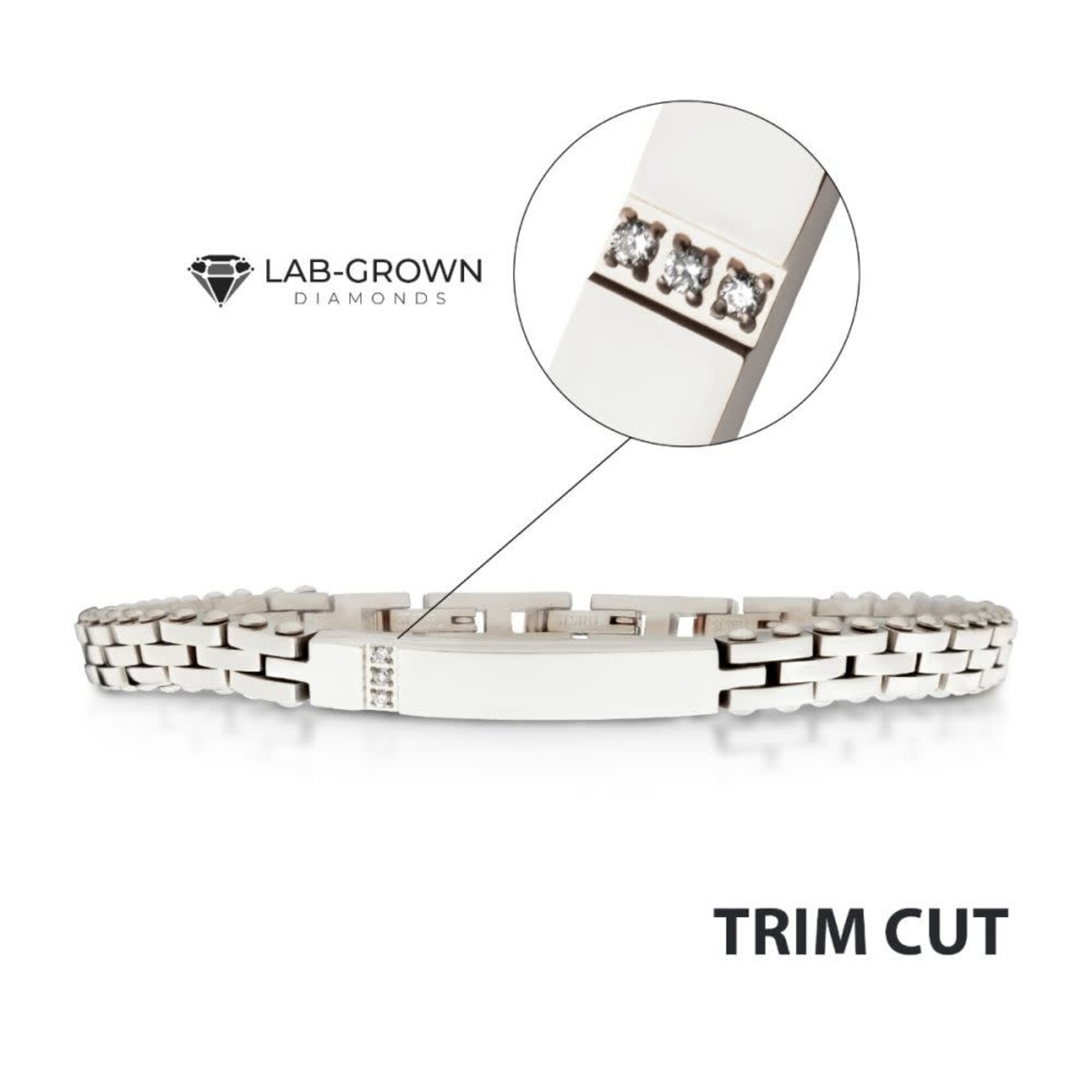 Inox 6mm Trim Cut Tennis with Diamond 7.25"-8.25"