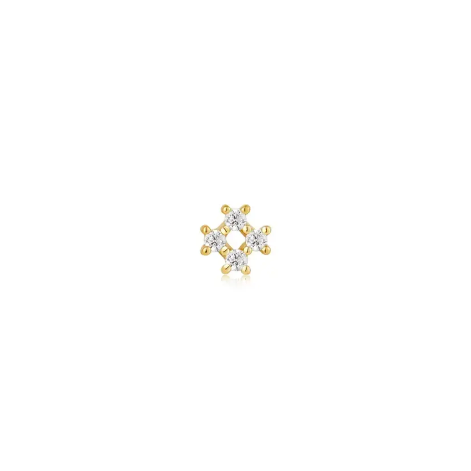 Ania Haie Gold sparkle cross barbell single earring