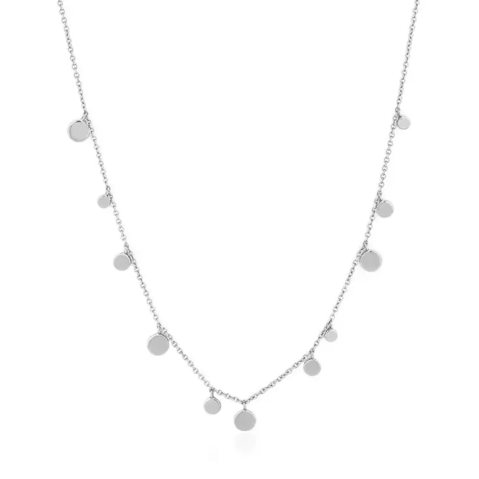 Ania Haie Silver geometry mixed discs necklace