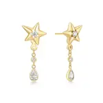 Ania Haie Gold Sparkling Star Drop Stud Earrings