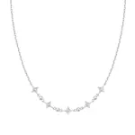Ania Haie Silver Sparkling Star Station Necklace