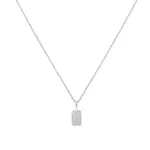Ania Haie Silver Pavé Rectangle Pendant Necklace
