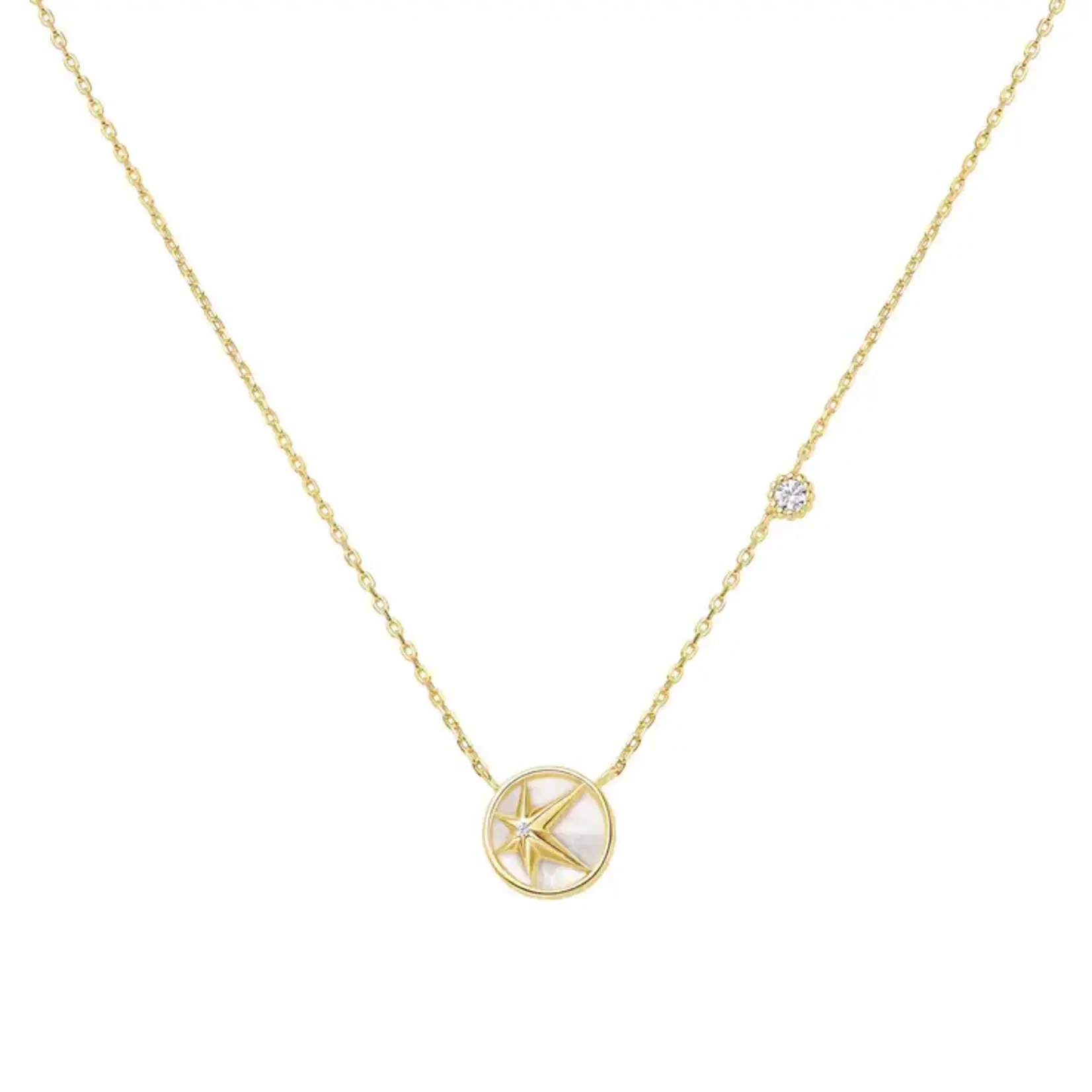 Ania Haie Gold Starry Mother of Pearl Necklace