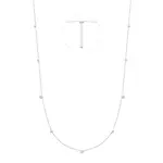 Ania Haie Silver Bezel Cubic Zirconia Station Bolo Necklace