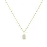Ania Haie Gold Pavé Rectangle Pendant Necklace