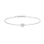 Ania Haie Silver Sweetheart Pavé Bracelet