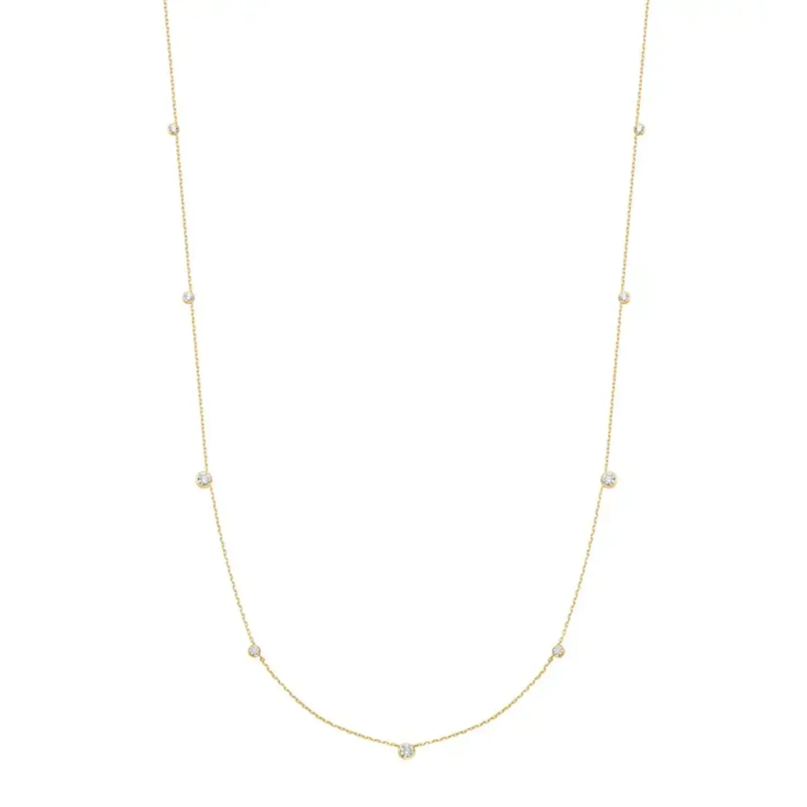 Ania Haie Gold Bezel Cubic Zirconia Station Necklace