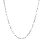Ania Haie Silver Bezel Station Paper Clip Chain Necklace