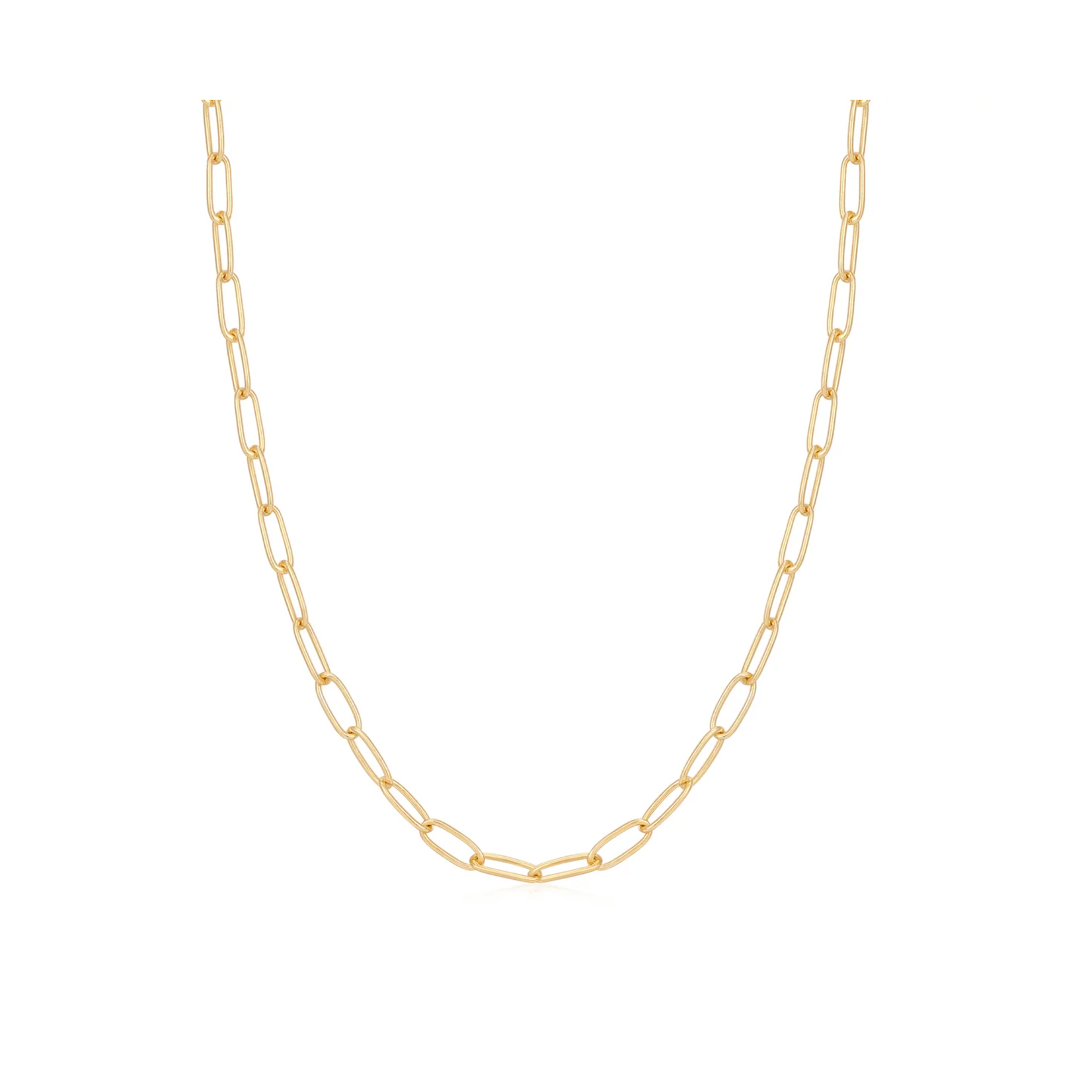 Ania Haie Link Charm Chain Necklace 14K Yellow Gold Plated