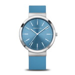 Bering Light Blue Silicone Band/Face Watch