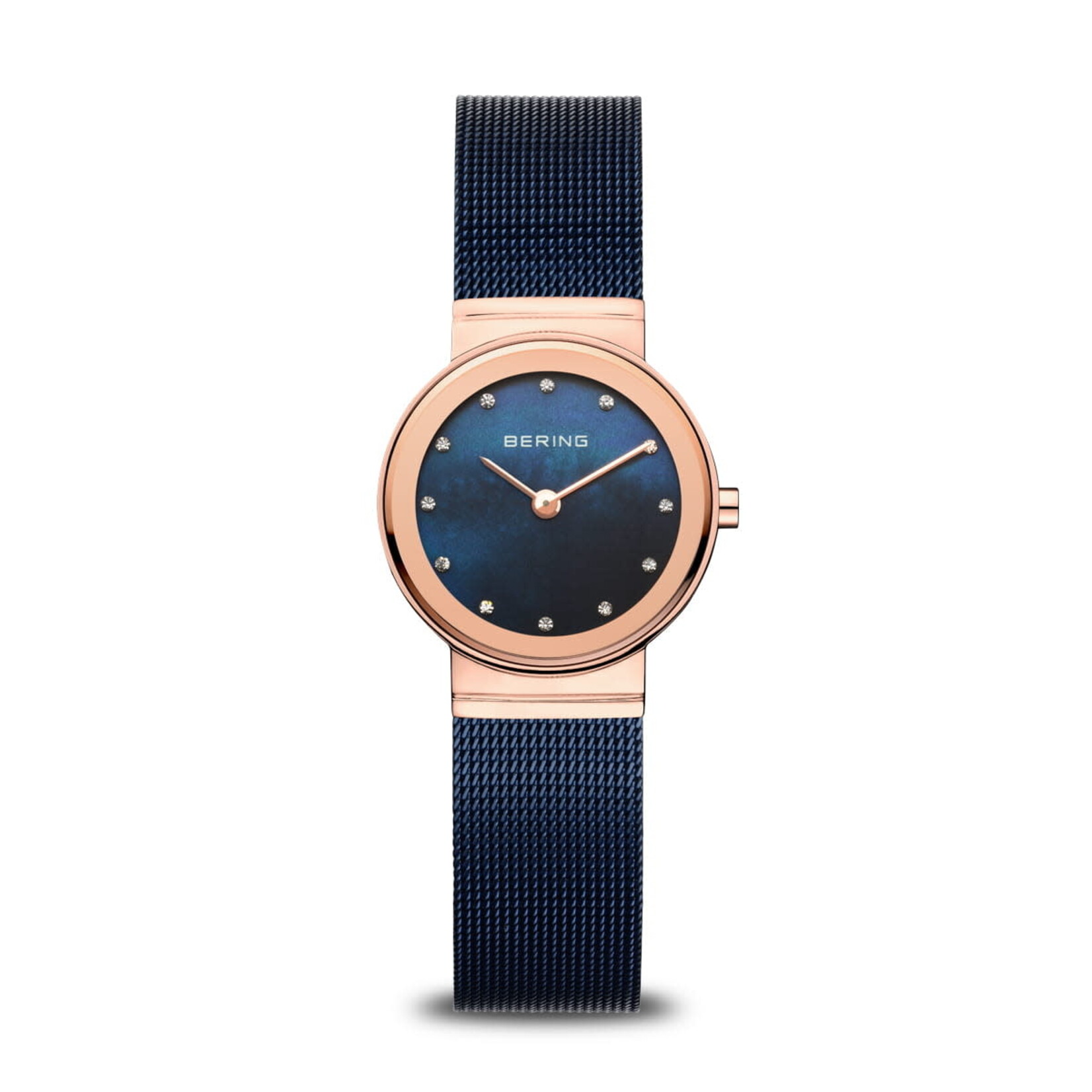 Bering Navy Band/Rose Gold Frame/Blue MOP Face Watch