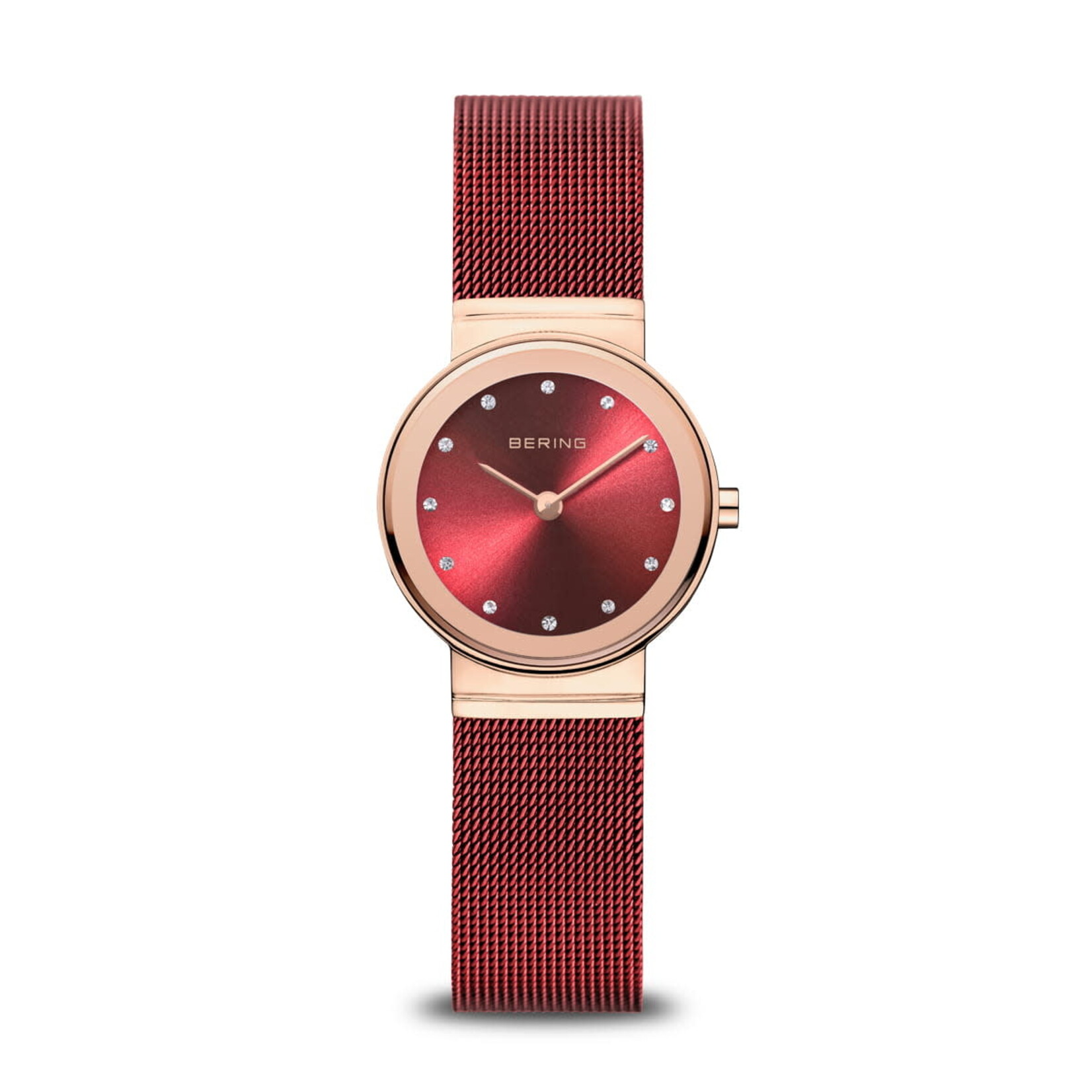 Bering Red Band/Red Face/Rose Gold Frame Watch