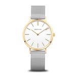 Bering Silver Band/Gold Frame Two Tone Watch