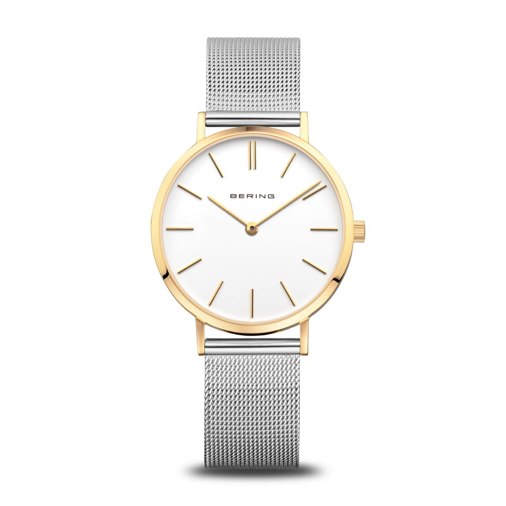 Bering Silver Band/Gold Frame Two Tone Watch