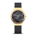 Bering Black Band/Gold Frame/Black MOP Face Watch