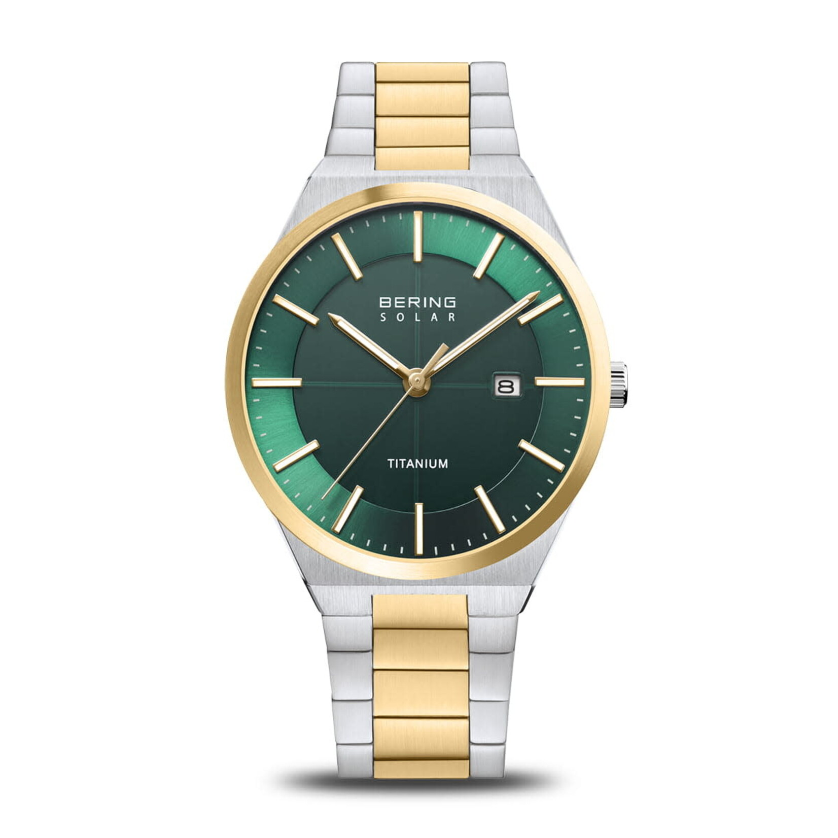 Bering Titanium Two-Tone Links w/ Green Face