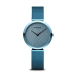 Bering Thin Blue Band w/ Blue Wavy Face Watch