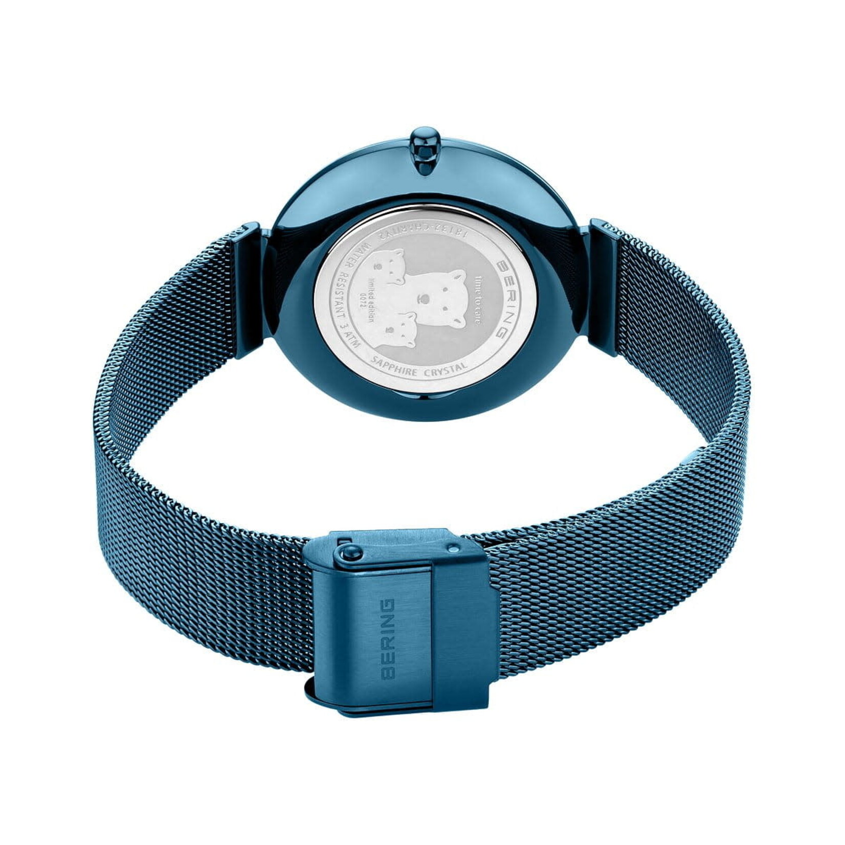 Bering Thin Blue Band w/ Blue Wavy Face Watch