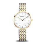 Bering Titanium Two Tone Links w/ White Face Watch