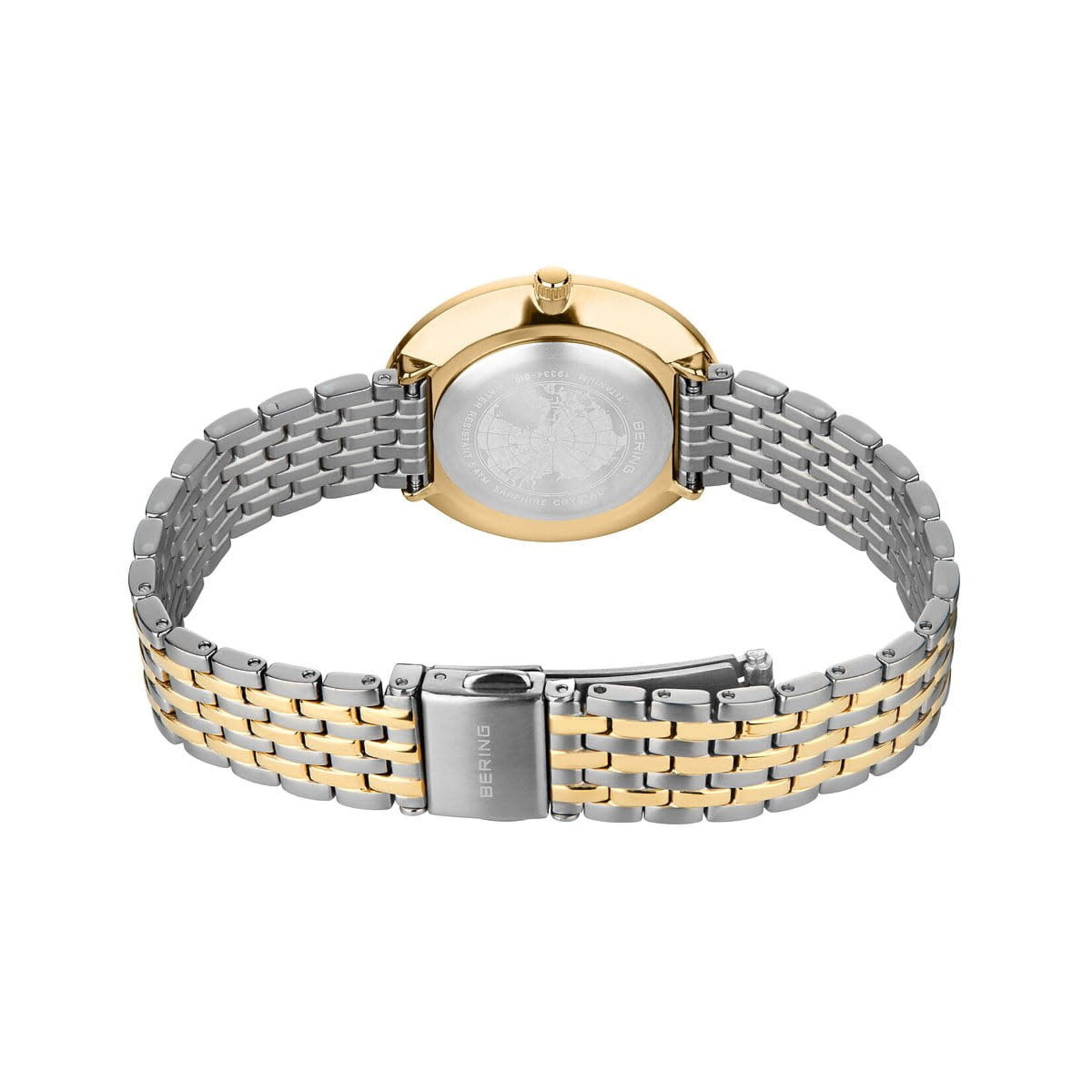 Bering Titanium Two Tone Links w/ White Face Watch
