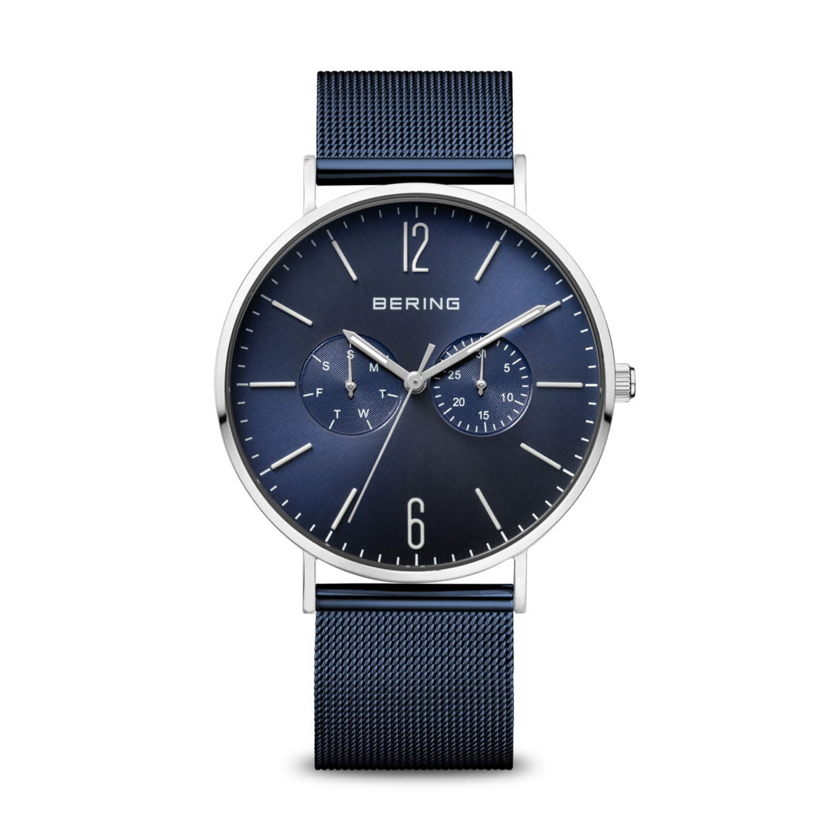 Bering Blue Band w/ Blue Face + Day/Date Dials Watch
