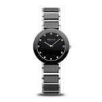 Bering Black Ceramic Links w/ Black Face Ceramic Frame Watch