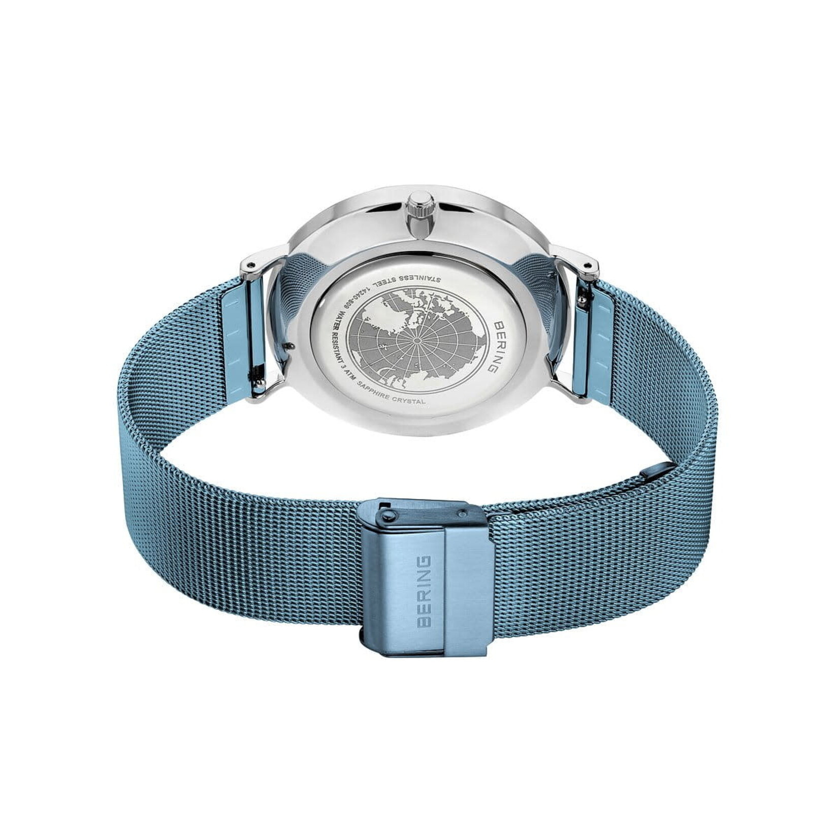 Bering Blue Band w/ Blue Face + Day/Date Dials Watch