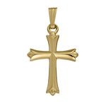 Gold Filled Gold Filled Small Fleury Cross Pendant w/Chain