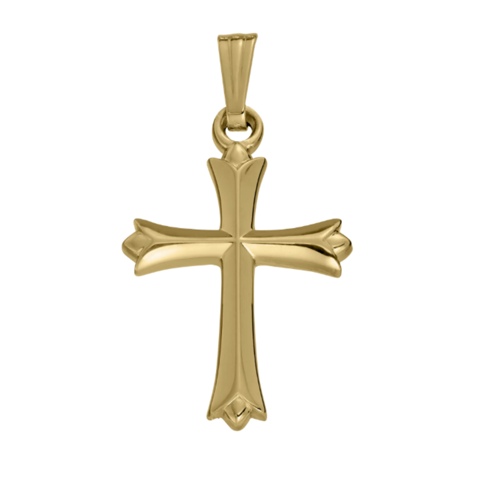 Gold Filled Gold Filled Small Fleury Cross Pendant w/Chain