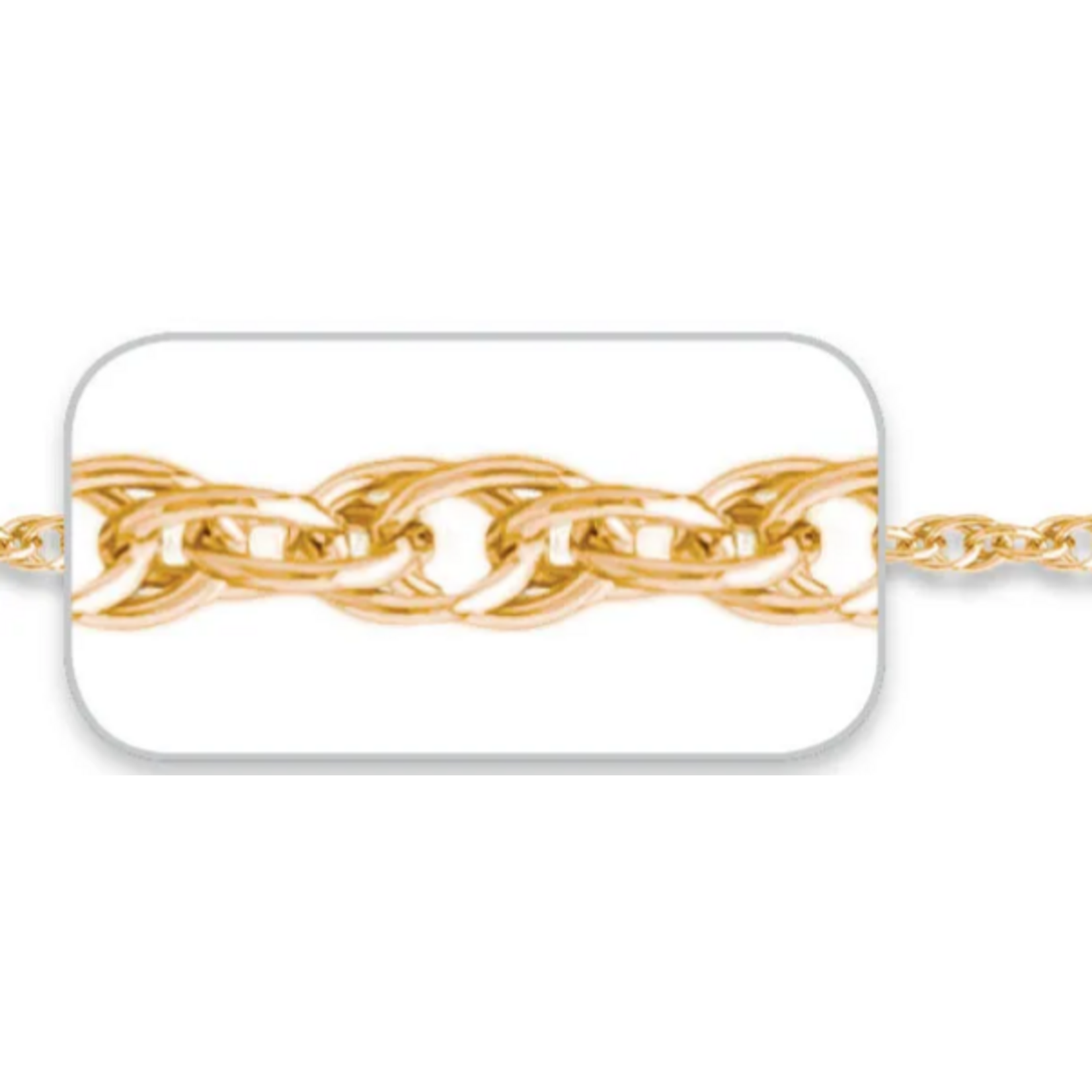 Gold Filled Gold Filled 1.4mm Open Rope Chain 20"