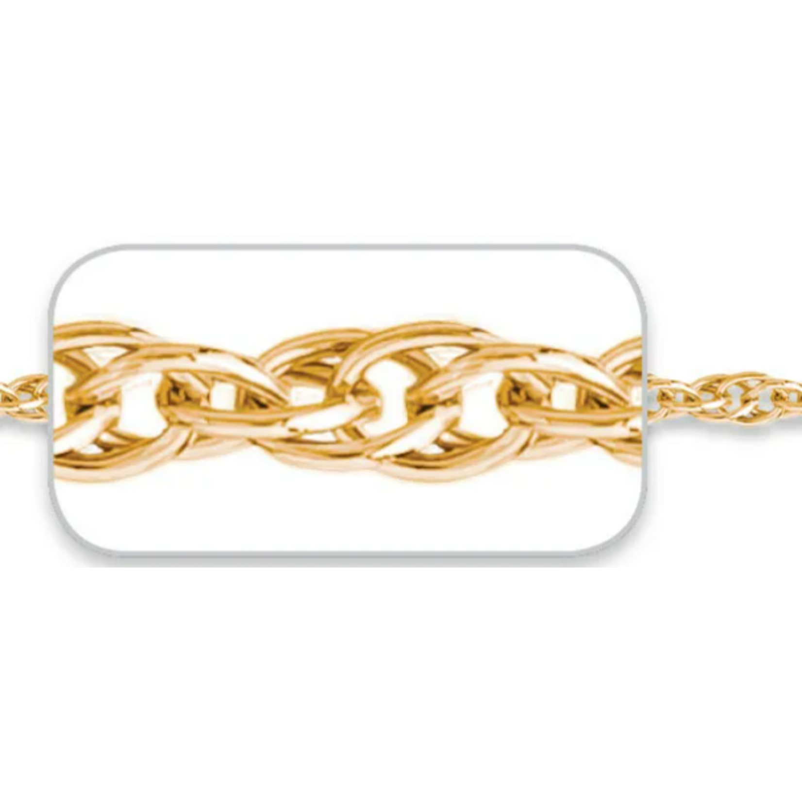 Gold Filled Gold Filled 1.7mm Open Rope Chain 18"