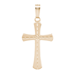 Gold Filled Gold Filled Etched Star Cross Pendant