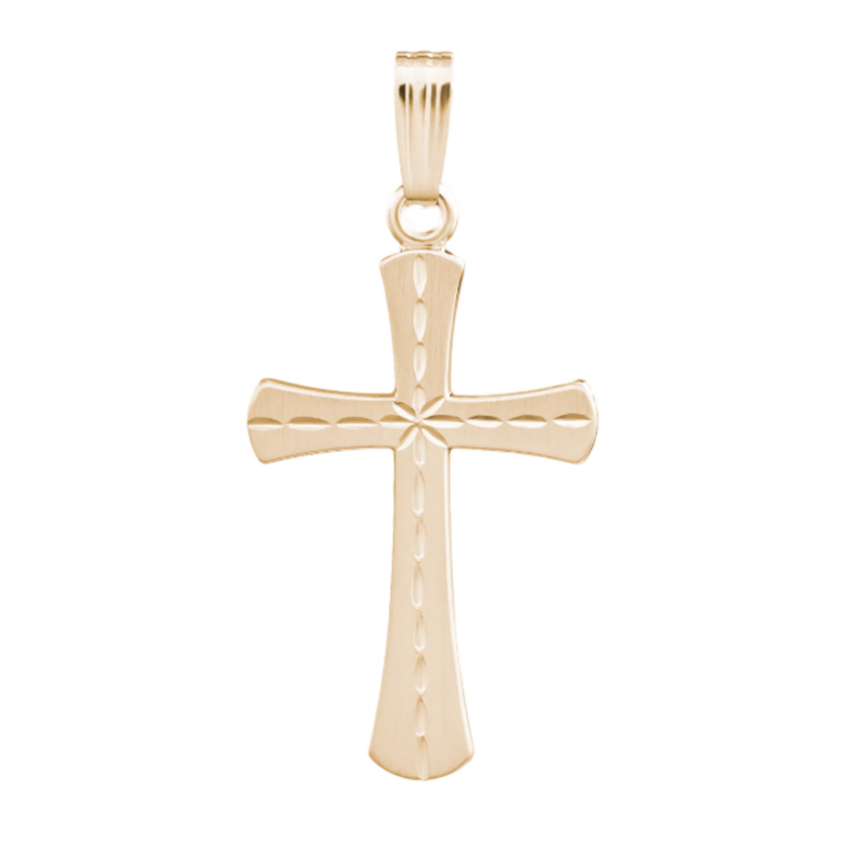 Gold Filled Gold Filled Etched Star Cross Pendant