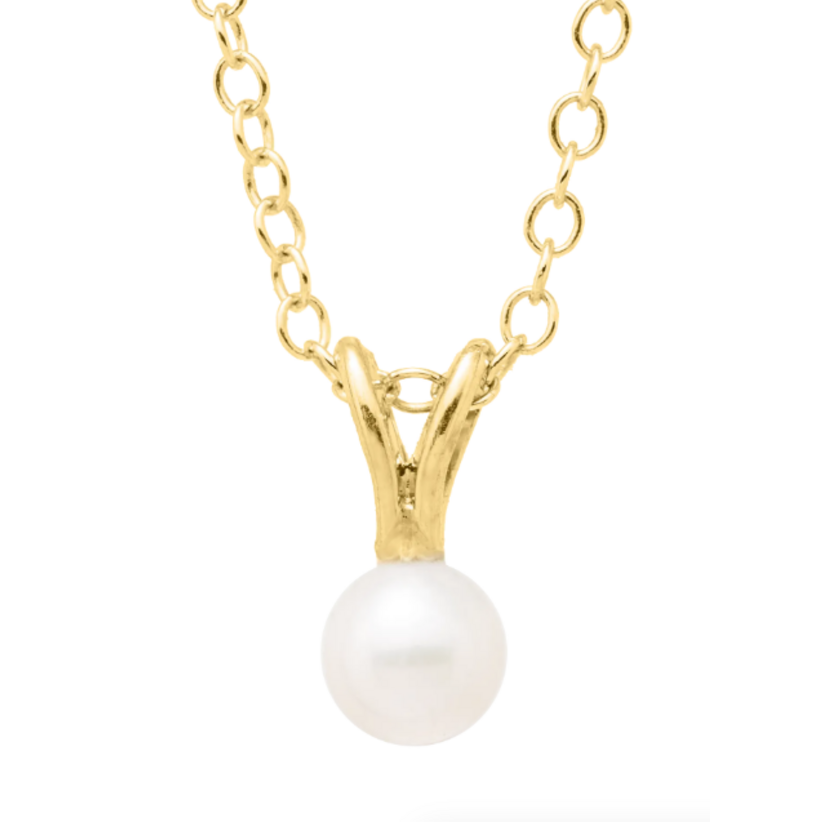 Gold Filled Gold Filled 6mm Freshwater Small Pearl Necklace 15"