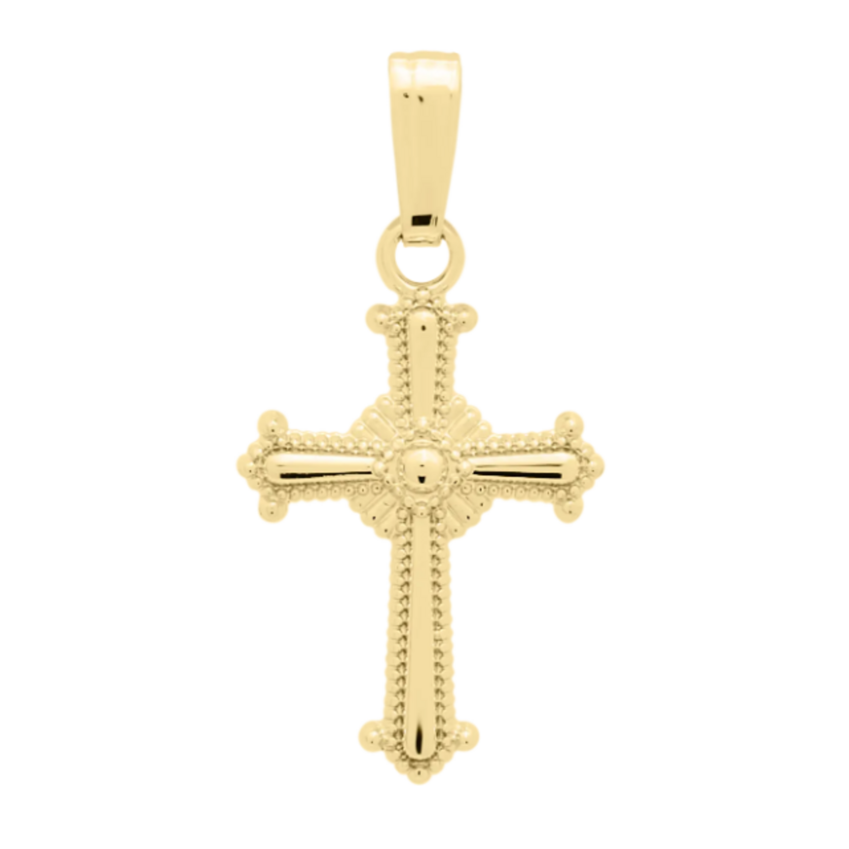 Gold Filled Gold Filled Ornate Beaded Small Cross