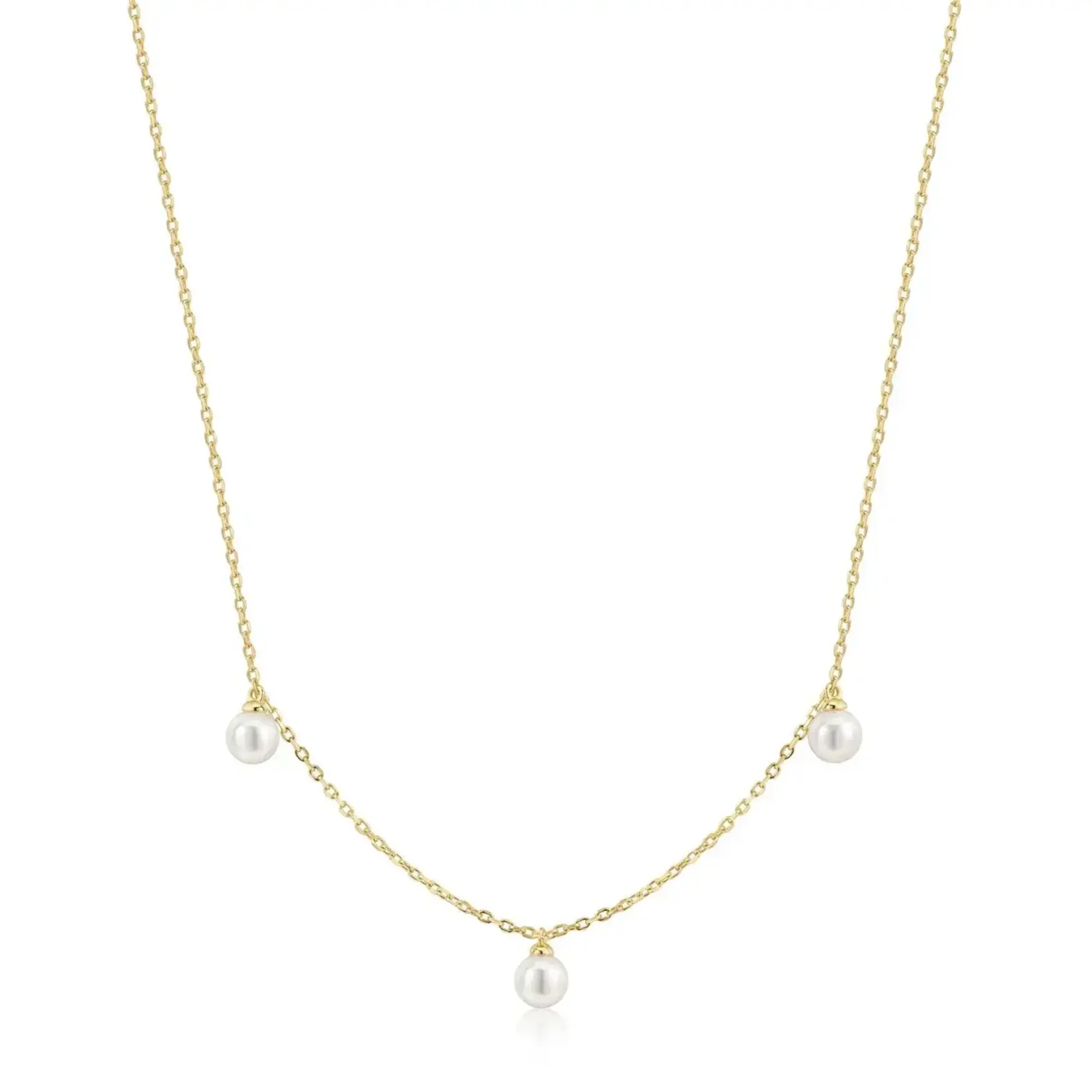 Ania Haie GP Triple Shell Pearl Station Necklace